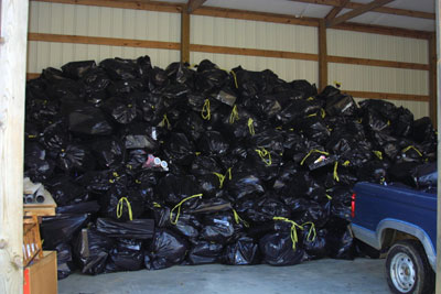 Toys in bags